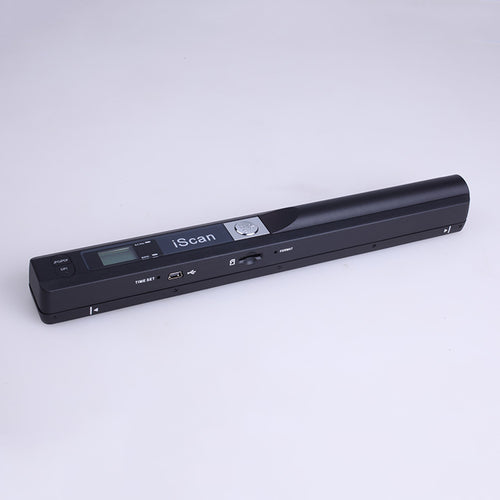 Scaner portabil iScan HD mini pentru scanare color format A4, ideal pentru cărți sau cursuri, rezoluție 900 DPI, culoare negru