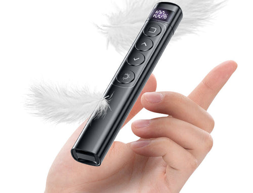 Telecomanda profesionala pentru prezentari PowerPoint, cu indicator laser integrat, distanta control 200-300m si distanta laser de 200 m