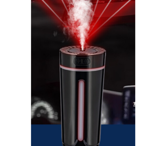 Umidificator auto cu lumină ambientală, aromaterapie și purificare aer, 3 trepte de intensitate, disponibil în 3 culori